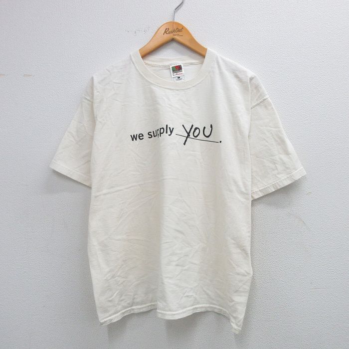 フルーツオブザルーム 00s 半袖Tシャツ Site Stuff 生成り ベージュ XL | 古着
