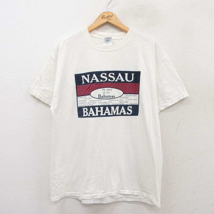 00s 半袖Tシャツ NASSAU BAHAMAS ホワイト XL | 古着