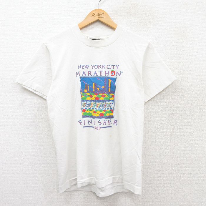 スクリーンスターズ 80s 半袖Tシャツ ニューヨークマラソン ホワイト M | 古着