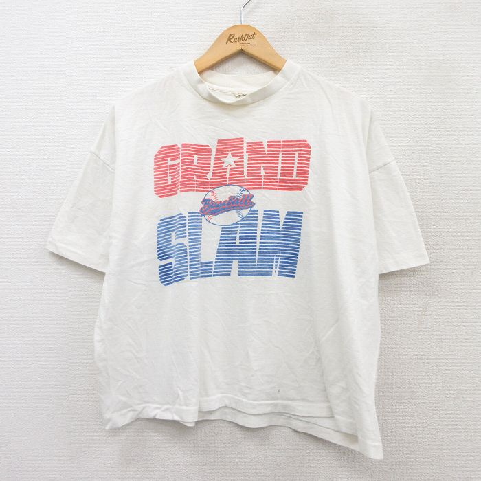 GRAND SLAM 90s 半袖Tシャツ 野球 ホワイト XL | 古着