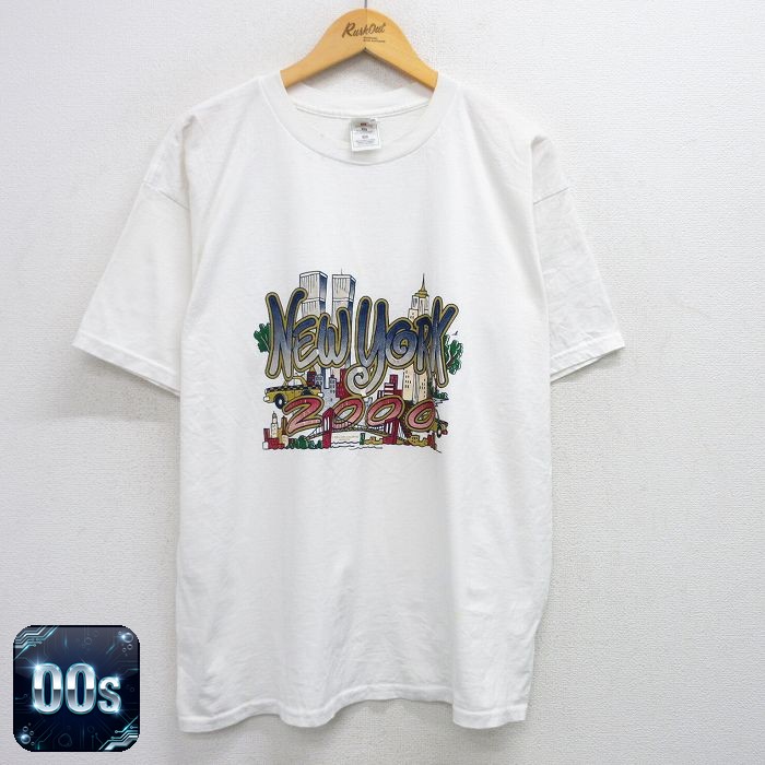 フルーツオブザルーム 00s 半袖Tシャツ ニューヨーク ホワイト XL | 古着