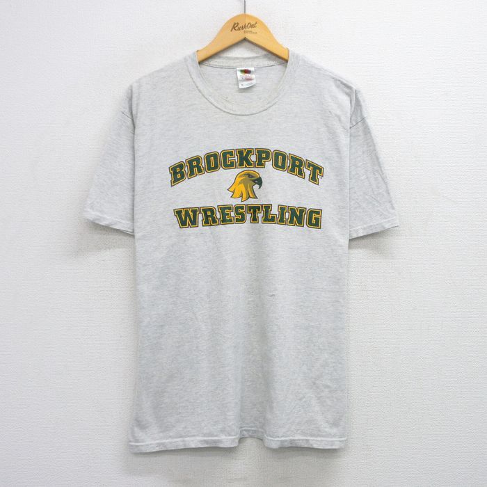 【50%OFF】フルーツオブザルーム 00s 半袖Tシャツ BROCKPORT グレー XL | 古着