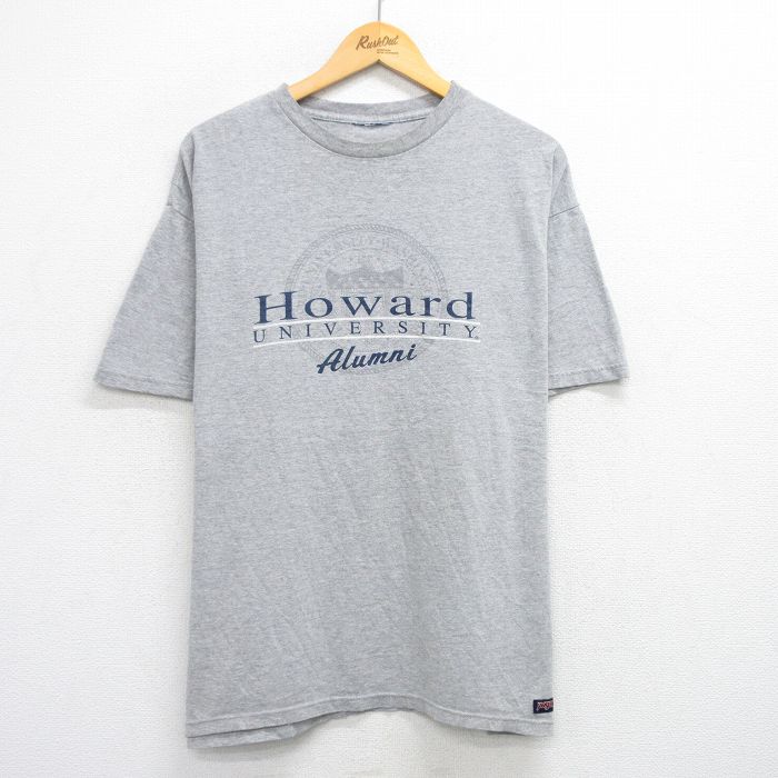 XL★古着 ジャンスポーツ 半袖 ビンテージ Tシャツ メンズ 00年代 00s Howard 大きいサイズ クルーネック グレー 霜降り 25jul28 中古