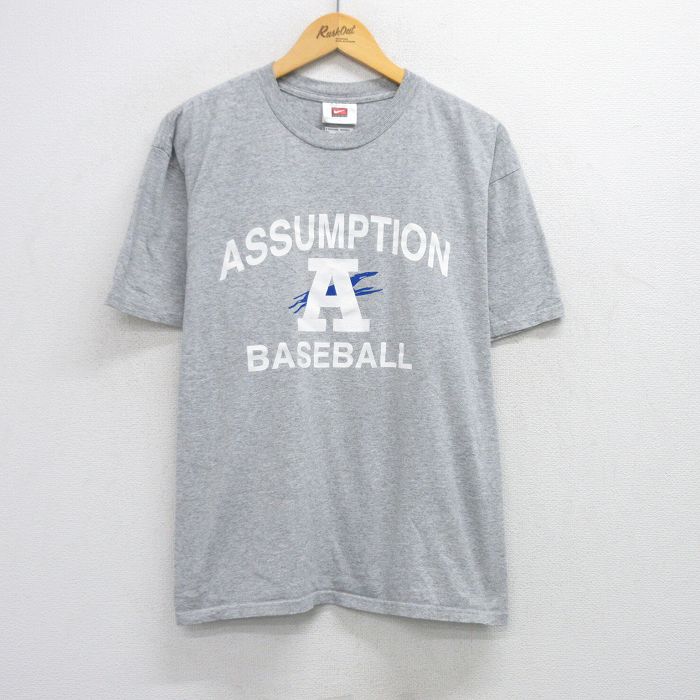 ナイキ 00s 半袖Tシャツ ASSUMPTION グレー XL | 古着