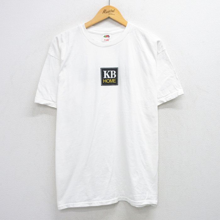XL★古着 フルーツオブザルーム 半袖 ビンテージ Tシャツ メンズ 00年代 00s KB HOME コットン クルーネック 白 ホワイト 25jul28 中古