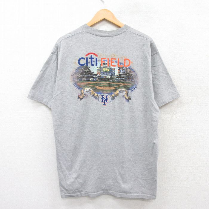 マジェスティック 00s 半袖Tシャツ ニューヨークメッツ グレー XL | 古着