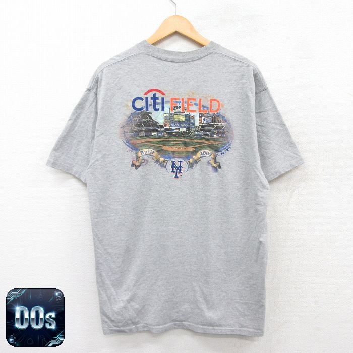マジェスティック 00s 半袖Tシャツ ニューヨークメッツ グレー XL | 古着