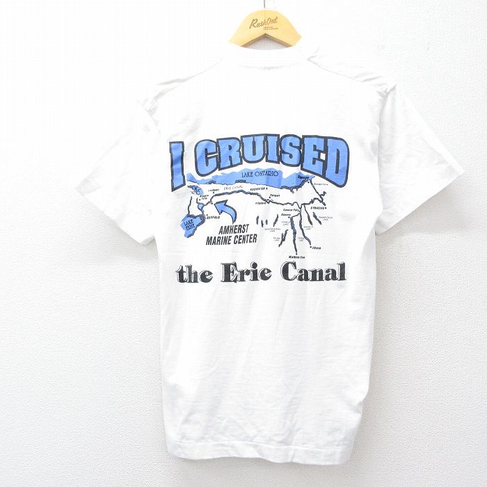 M★古着 フルーツオブザルーム 半袖 ビンテージ Tシャツ メンズ 00年代 00s 地図 MARINE クルーネック 白 ホワイト 25jul29 中古