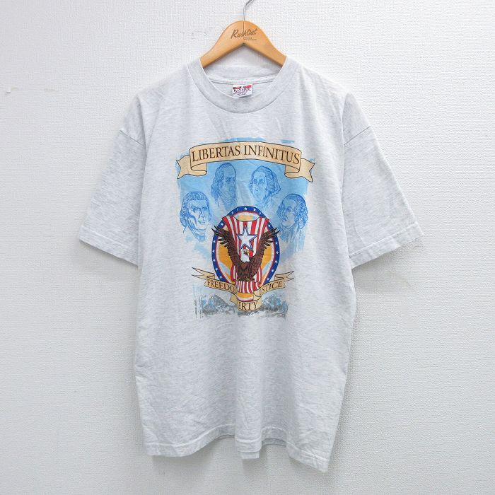 00s 半袖Tシャツ 鳥 グレー XL | 古着