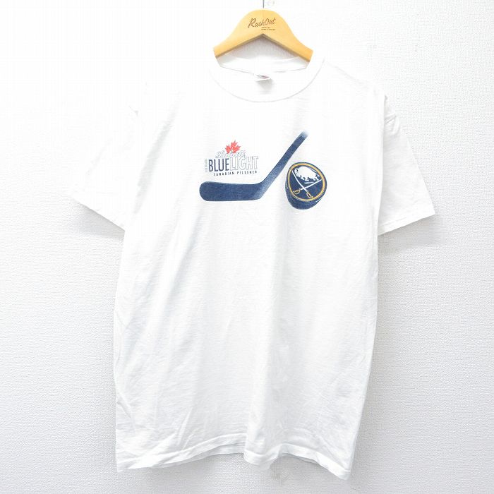 フルーツオブザルーム 00s 半袖Tシャツ バッファローセイバーズプリント ホワイト XL | 古着