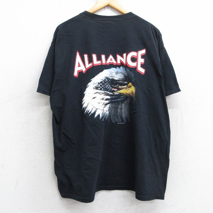 XL★古着 フルーツオブザルーム 半袖 ビンテージ Tシャツ メンズ 00年代 00s 鳥 アライアンス 大きいサイズ クルーネック 黒 ブラック 25aug01 中古