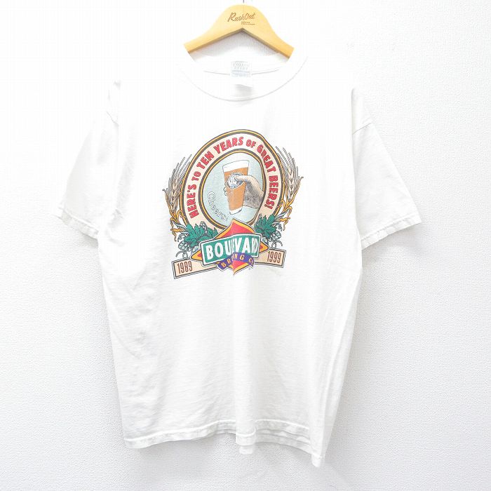 【50%OFF】90s 半袖Tシャツ BOULEVARDビール ホワイト XL | 古着