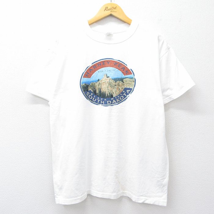 L★古着 半袖 ビンテージ Tシャツ メンズ 00年代 00s HARNEY PEAK コットン クルーネック 白 ホワイト 25aug01 中古