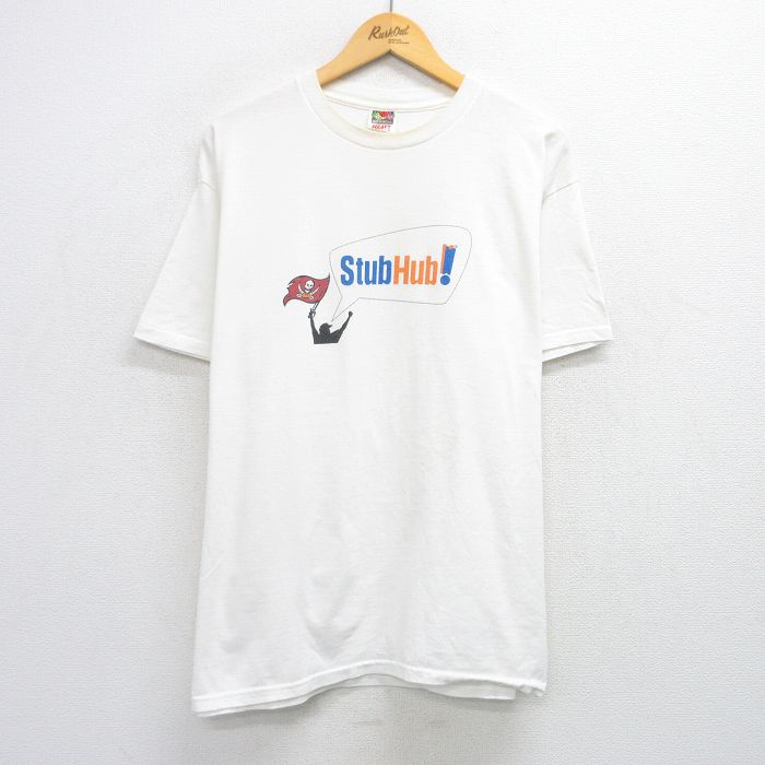 【50%OFF】フルーツオブザルーム 00s 半袖Tシャツ NFL タンパベイパッカニアーズ ホワイト XL | 古着