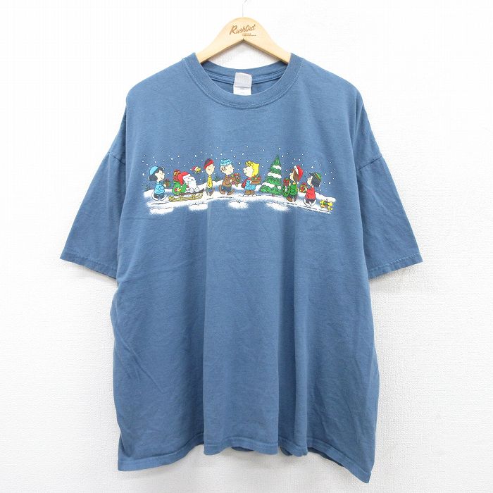 【50%OFF】00s 半袖Tシャツ スヌーピー ネイビー XL | 古着