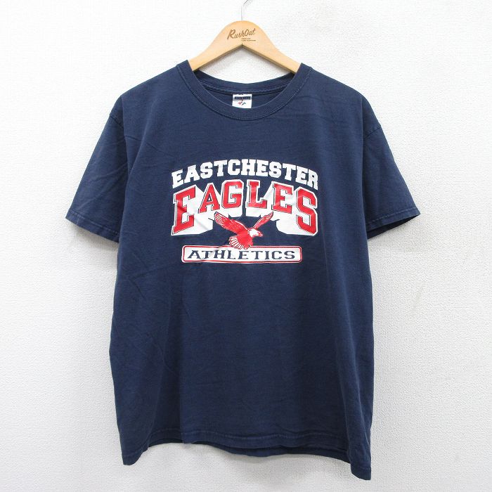 ジャージーズ 00s 半袖Tシャツ EAGLES ネイビー L | 古着