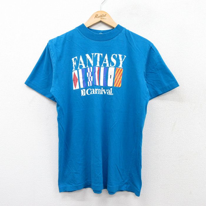 90s 半袖Tシャツ FANTASY Carnival ブルー M | 古着