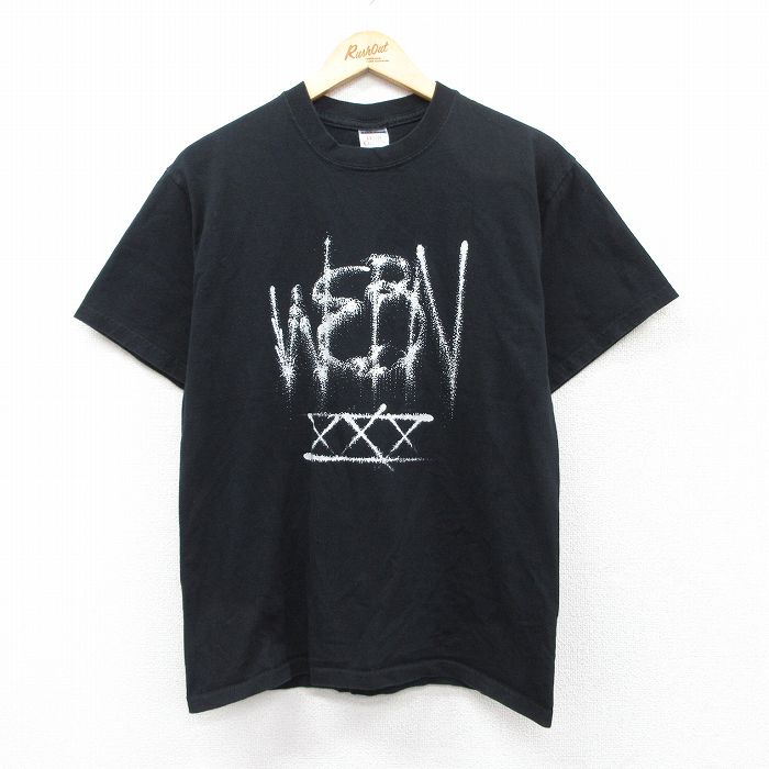 M★古着 ジャージーズ 半袖 ビンテージ Tシャツ メンズ 00年代 00s トヨタ WEBN コットン クルーネック 黒 ブラック 25aug01 中古