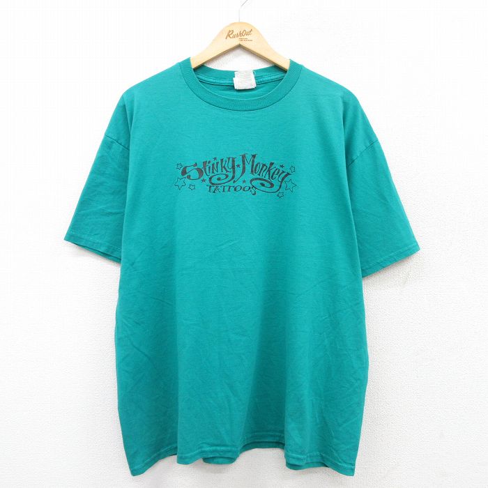 00s 半袖Tシャツ サル ライトブルー XL | 古着