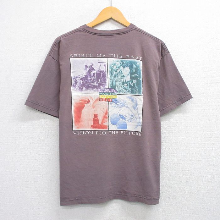 XL★古着 パタゴニア patagonia 半袖 ビンテージ Tシャツ メンズ 90年代 90s NATURAL PRODUCTS EXPO 大きいサイズ オーガニックコットン クルーネック USA製 紫系 パープル 【spe】 25aug02 中古
