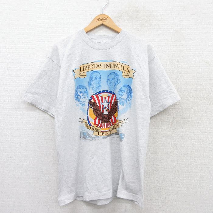 00s 半袖Tシャツ トーマスジェファーソン グレー L | 古着