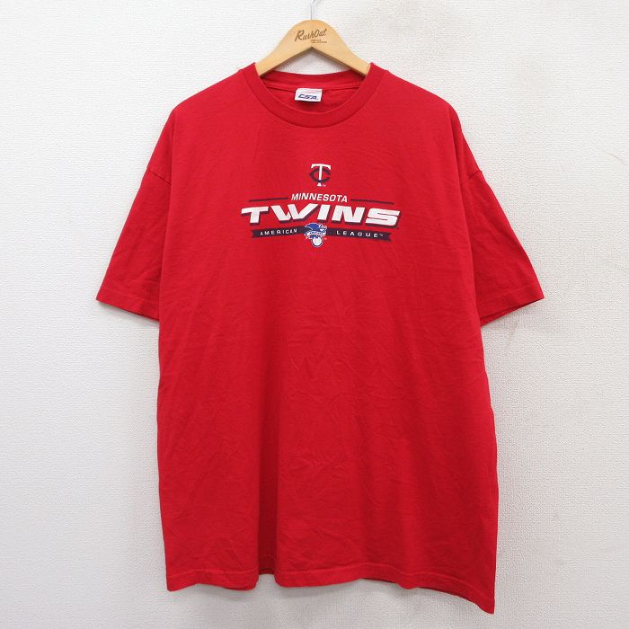 00s 半袖Tシャツ ミネソタツインズプリント レッド XL | 古着