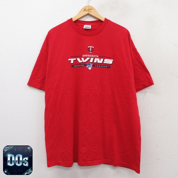 00s 半袖Tシャツ ミネソタツインズプリント レッド XL | 古着