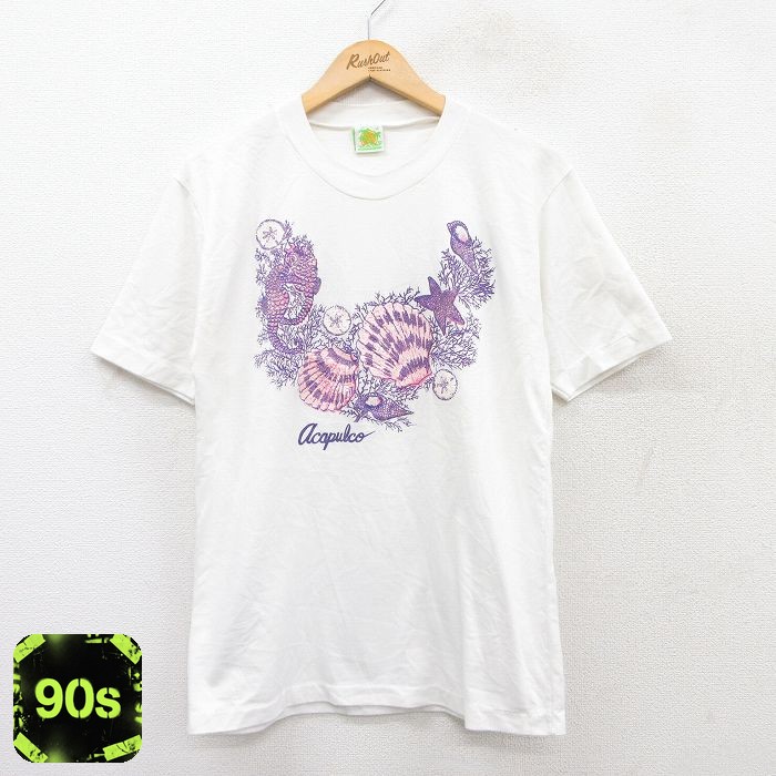 90s 半袖Tシャツ 貝殻 ホワイト M | 古着