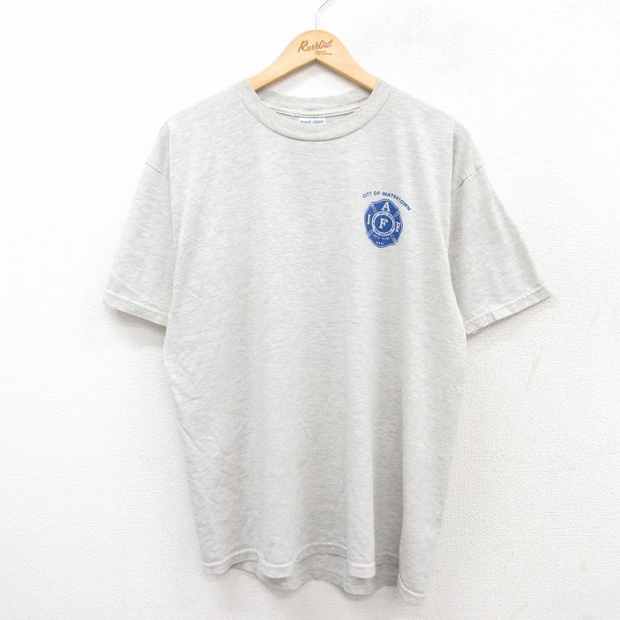 ジャージーズ 00s 半袖Tシャツ 消防署 グレー L | 古着