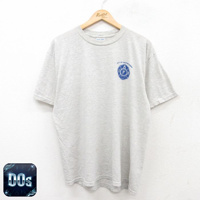ジャージーズ 00s 半袖Tシャツ 消防署 グレー L | 古着