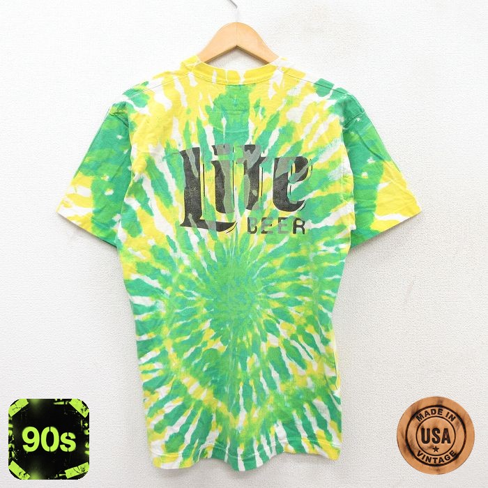 フルーツオブザルーム 90s 半袖Tシャツ タイダイ グリーン M | 古着