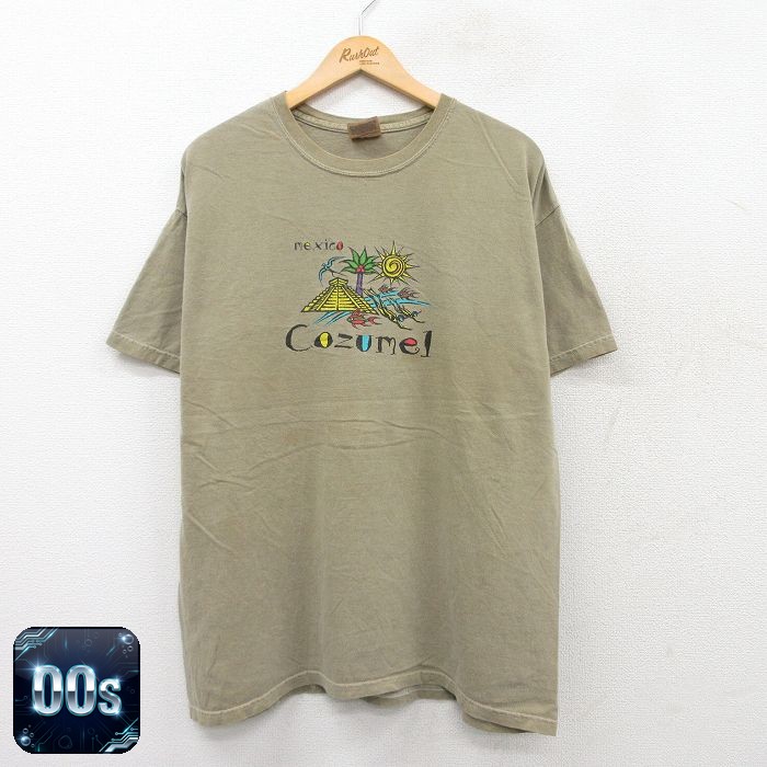 ヘインズ 00s 半袖Tシャツ Cozumel グリーン XL | 古着