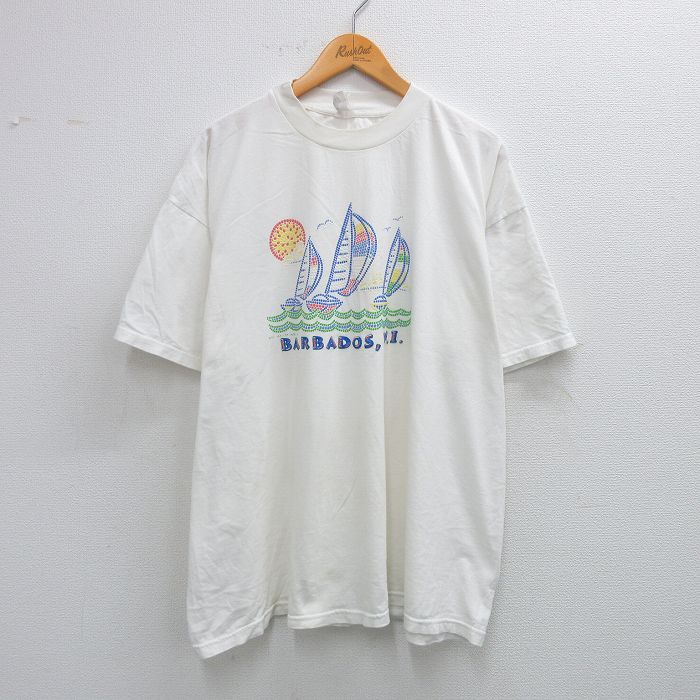 00s 半袖Tシャツ ヨット ホワイト XL | 古着