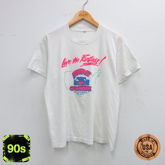 スクリーンスターズ 90s 半袖Tシャツ レーシングカー ホワイト L | 古着