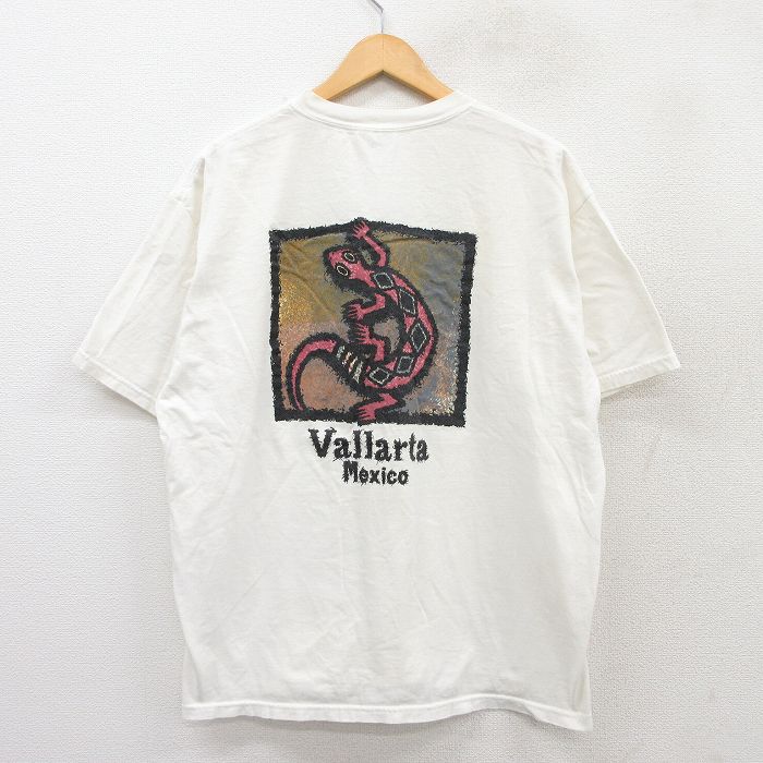 00s 半袖Tシャツ トカゲ ホワイト XL | 古着