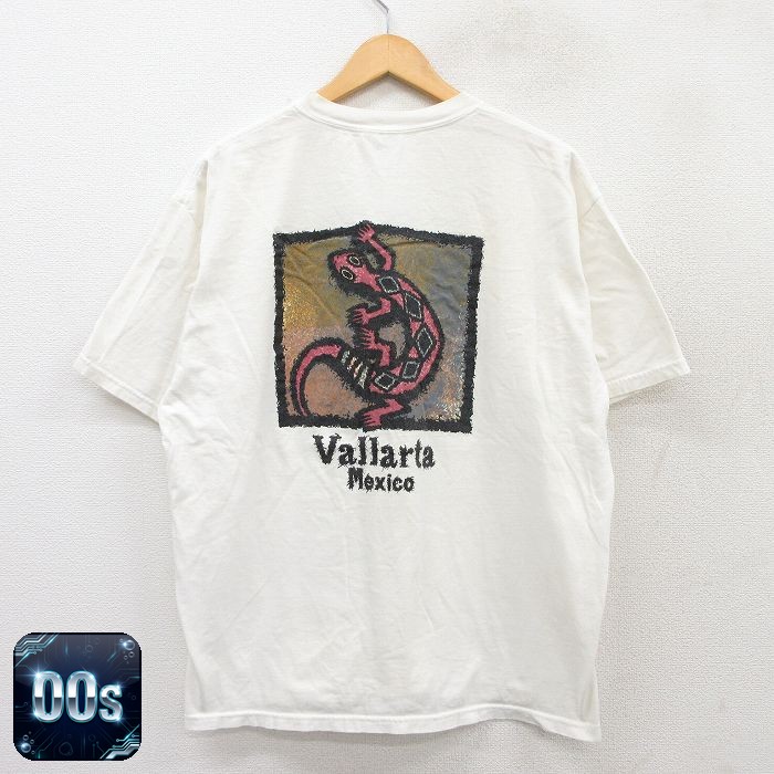 00s 半袖Tシャツ トカゲ ホワイト XL | 古着