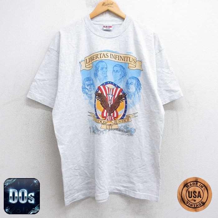00s 半袖Tシャツ 鳥 グレー XL | 古着