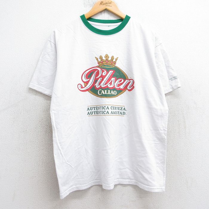 【50%OFF】00s 半袖Tシャツ ピルスナービール ホワイト L | 古着