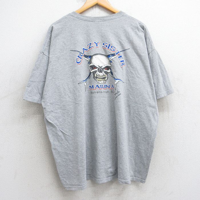 00s 半袖Tシャツ スカル グレー XL | 古着