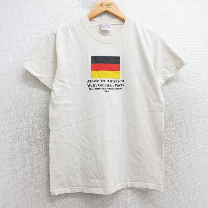 S★古着 ヘインズ Hanes 半袖 ビンテージ Tシャツ メンズ 00年代 00s ドイツ コットン クルーネック 生成り 25aug05 中古