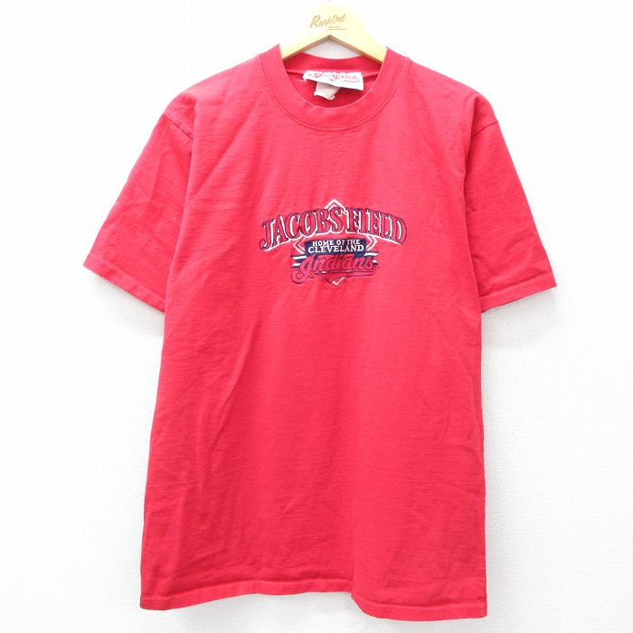 00s 半袖Tシャツ クリーブランドインディアンスプリント レッド L | 古着