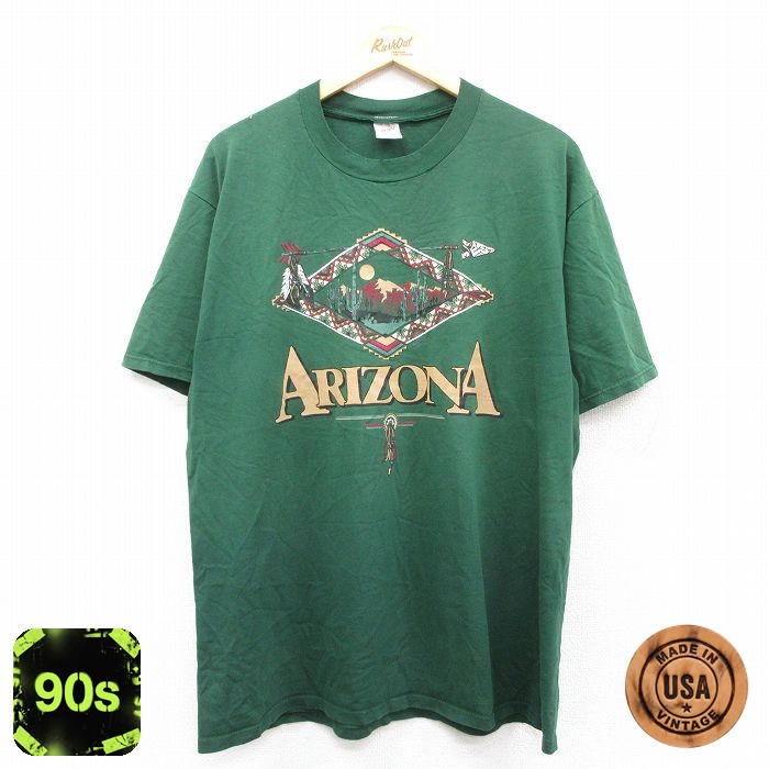 ジャージーズ 90s 半袖Tシャツ アリゾナ グリーン XL | 古着