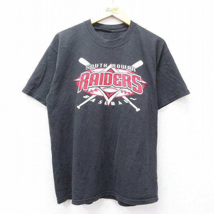 【50%OFF】RAIDERS 半袖Tシャツ フロッキープリント ブラック L | 古着