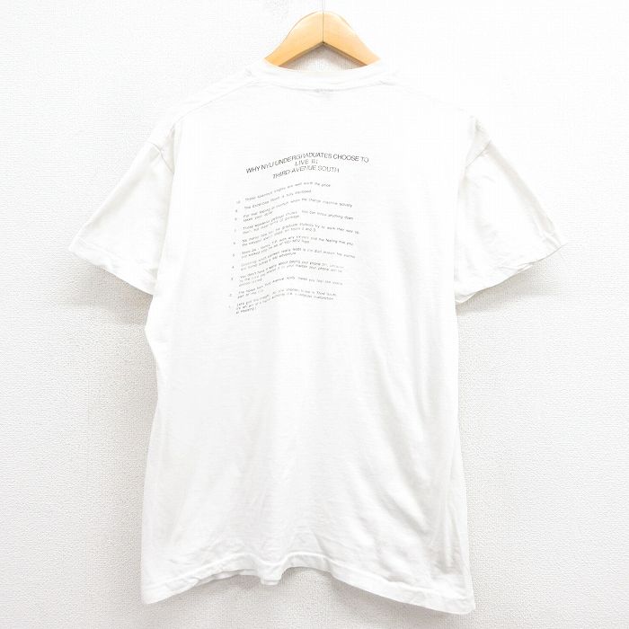 【50%OFF】L★古着 BVD 半袖 ビンテージ Tシャツ メンズ 90年代 90s メッセージ コットン クルーネック 白 ホワイト 【spe】 25aug08 中古