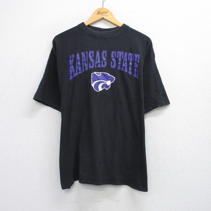 【50%OFF】マジェスティック 90s 半袖Tシャツ KANSAS ブラック XL | 古着
