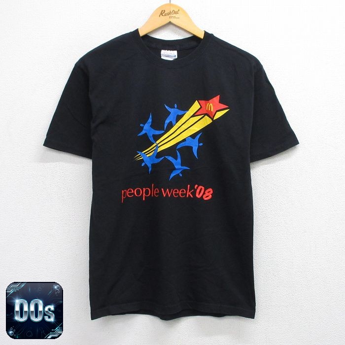ヘインズ 00s 半袖Tシャツ マクドナルド ブラック M | 古着