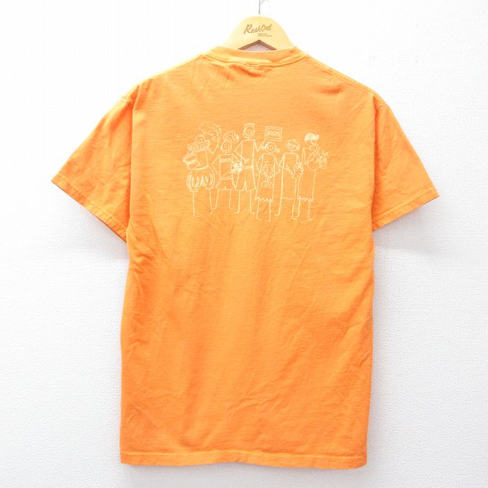 M★古着 半袖 ビンテージ Tシャツ メンズ 00年代 00s RHSM コットン クルーネック オレンジ 25aug09 中古