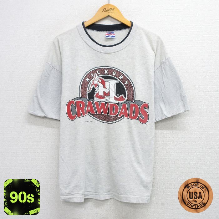 90s 半袖Tシャツ ヒッコリークロウダッズ グレー XL | 古着