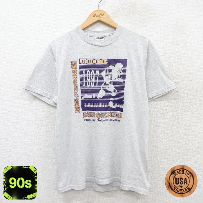 ジャージーズ 90s 半袖Tシャツ アメフト グレー M | 古着
