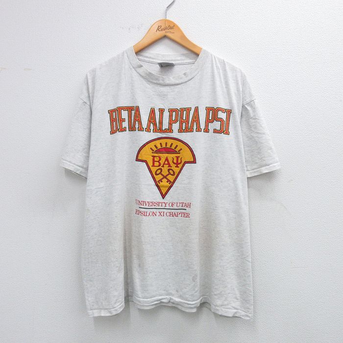 【50%OFF】オニータ 90s 半袖Tシャツ BETA ALPHA PSI グレー XL | 古着